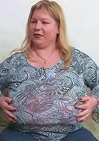 She gets naked on his couch and he puts his big cock into her tight and wet BBW pussy